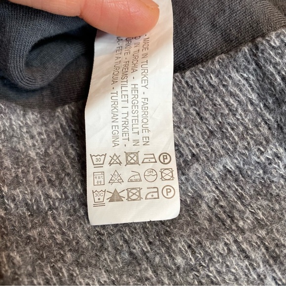 Zara Gray Cotton Blend Crew Neck Cropped Sweater Size L Minimalist Casual - Picture 13 of 13